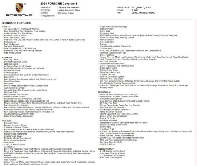 used 2024 Porsche Cayenne car, priced at $89,980