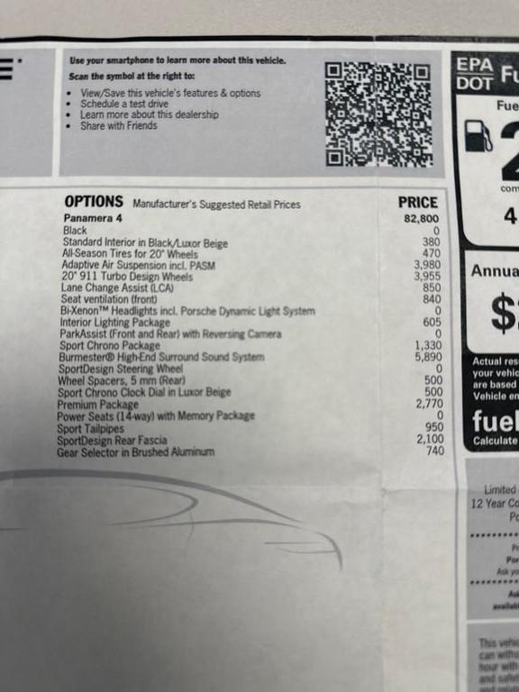 used 2015 Porsche Panamera car, priced at $18,900