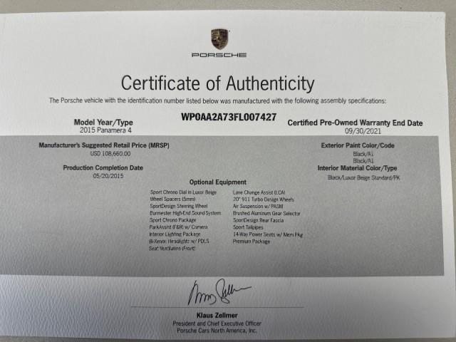 used 2015 Porsche Panamera car, priced at $18,900