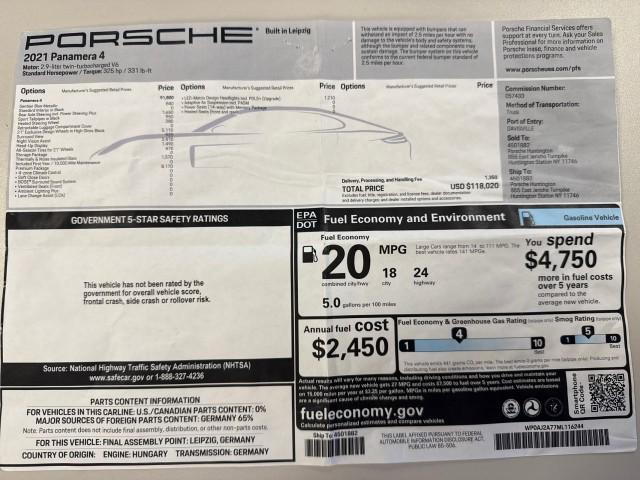 used 2021 Porsche Panamera car, priced at $55,980