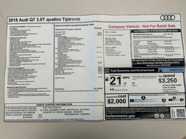 used 2018 Audi Q7 car, priced at $19,980