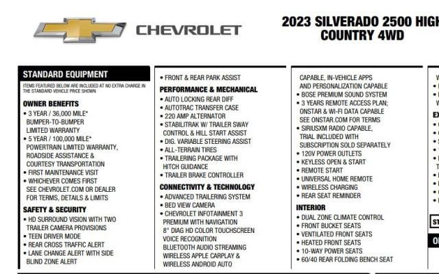 used 2023 Chevrolet Silverado 2500 car, priced at $64,900