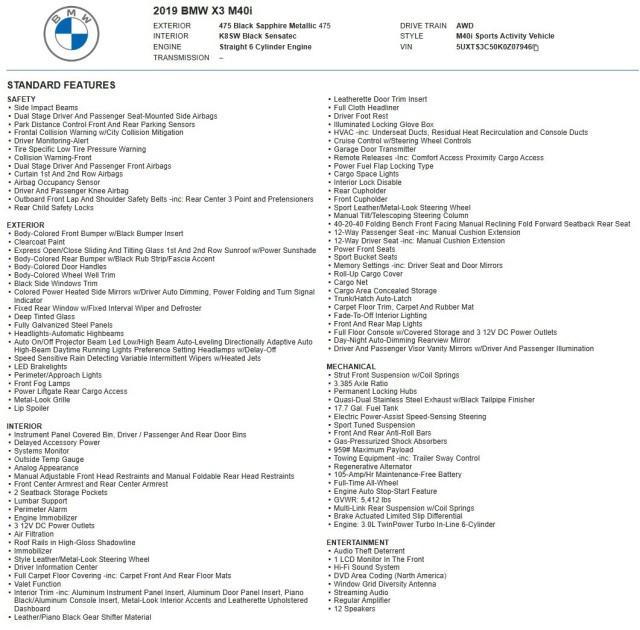 used 2019 BMW X3 car, priced at $32,900
