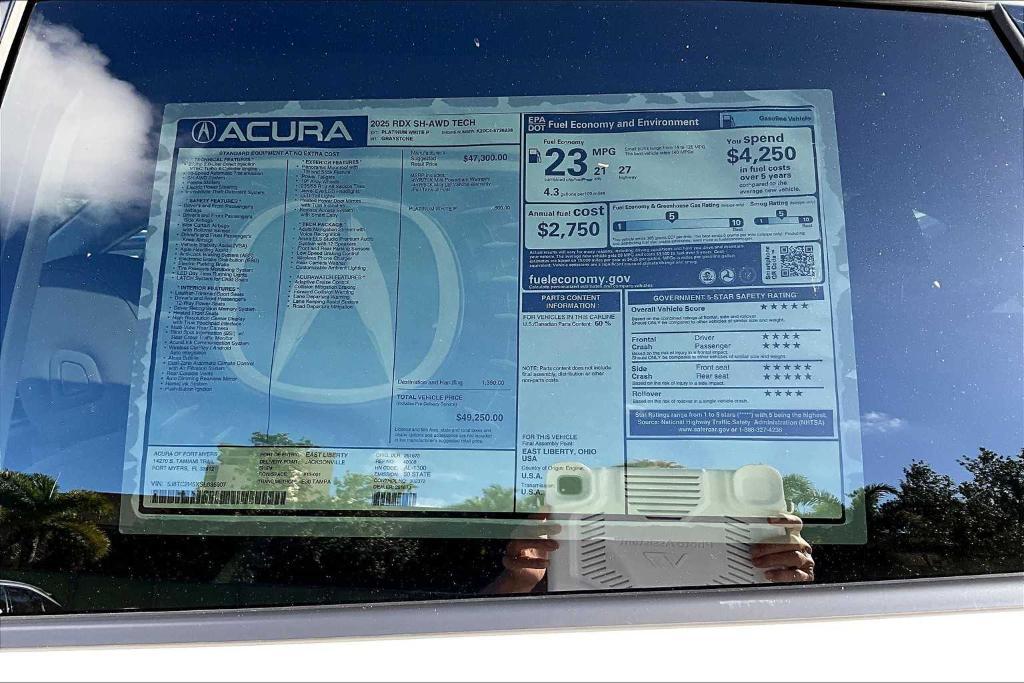 new 2025 Acura RDX car, priced at $49,250