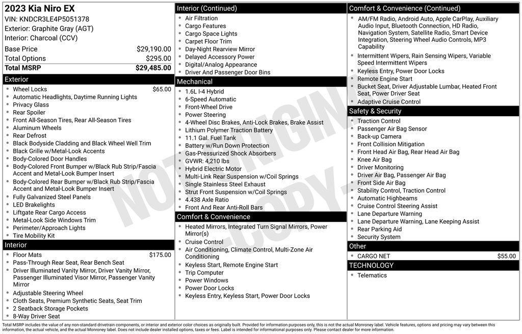 used 2023 Kia Niro car, priced at $24,312
