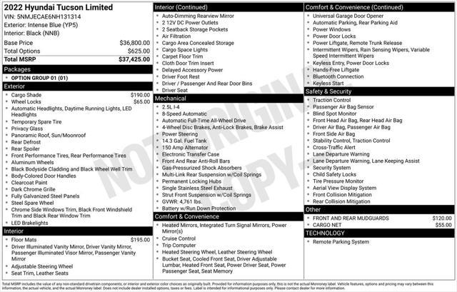 used 2022 Hyundai Tucson car, priced at $27,827