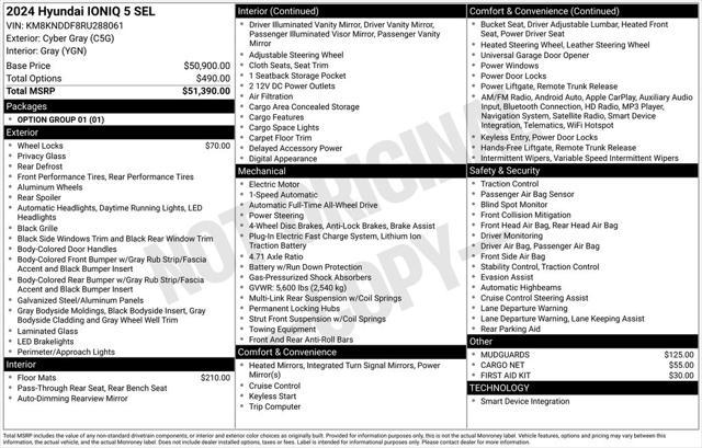 used 2024 Hyundai IONIQ 5 car, priced at $32,188