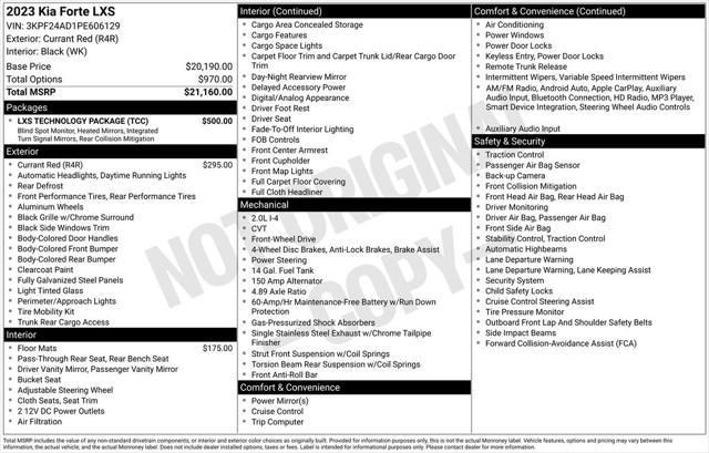 used 2023 Kia Forte car, priced at $19,422