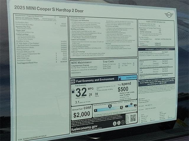 new 2025 MINI Hardtop car, priced at $36,065