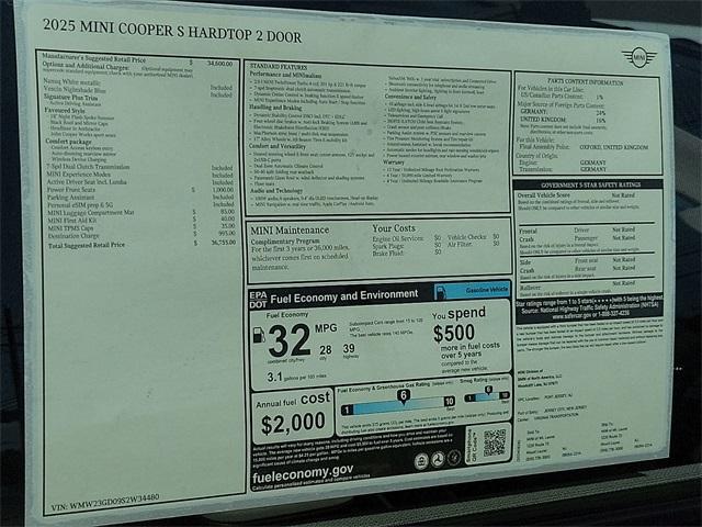 new 2025 MINI Hardtop car, priced at $36,755