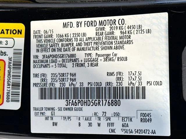 used 2016 Ford Fusion car, priced at $10,985