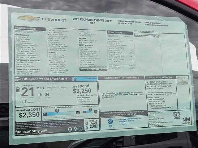 new 2026 Chevrolet Colorado car, priced at $30,990