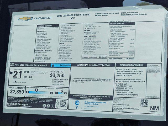 new 2026 Chevrolet Colorado car, priced at $30,790