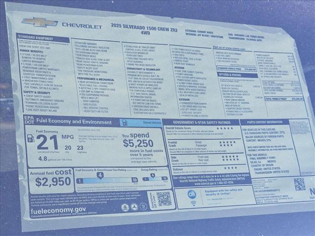 new 2025 Chevrolet Silverado 1500 car, priced at $68,490