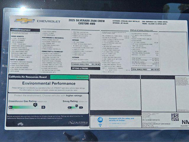 new 2025 Chevrolet Silverado 2500 car, priced at $60,490