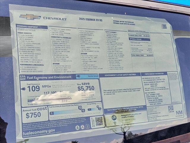 new 2025 Chevrolet Equinox EV car, priced at $36,240