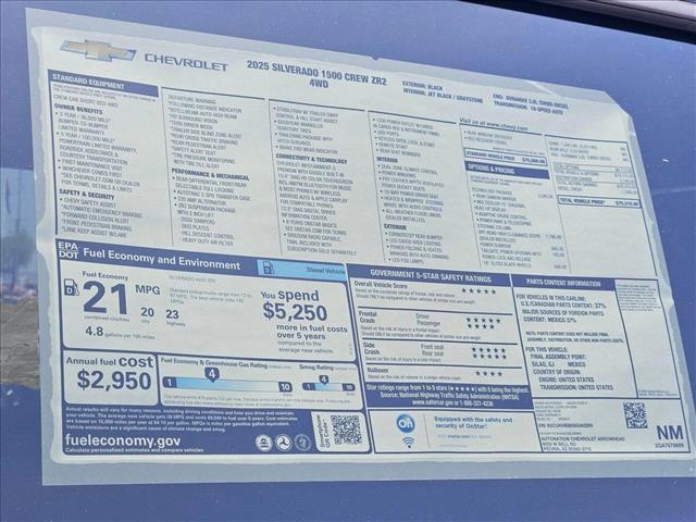 new 2025 Chevrolet Silverado 1500 car, priced at $65,490