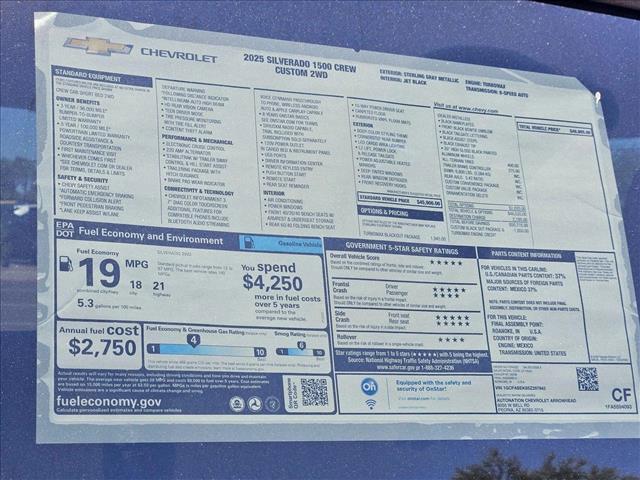 new 2025 Chevrolet Silverado 1500 car, priced at $38,990
