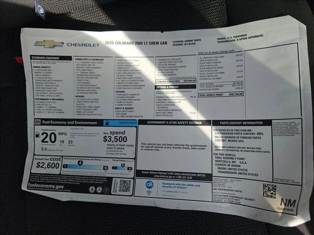 new 2025 Chevrolet Colorado car, priced at $32,490