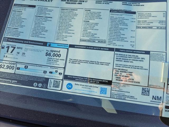 new 2026 Chevrolet Silverado 1500 car, priced at $54,490