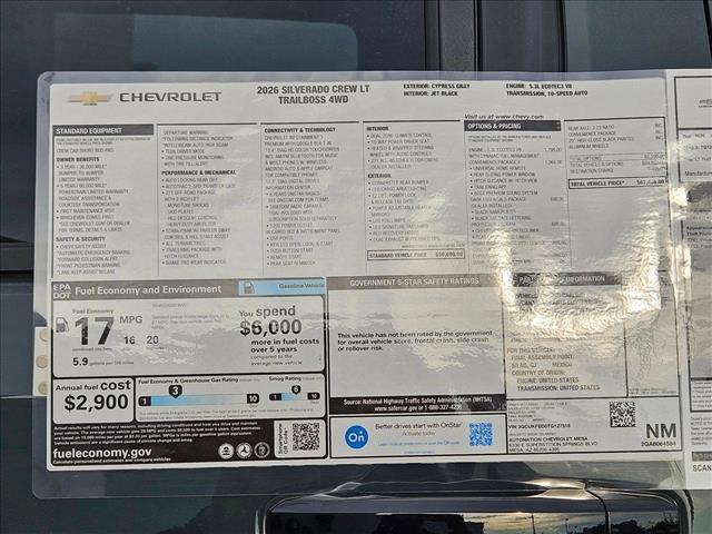 new 2026 Chevrolet Silverado 1500 car, priced at $54,490