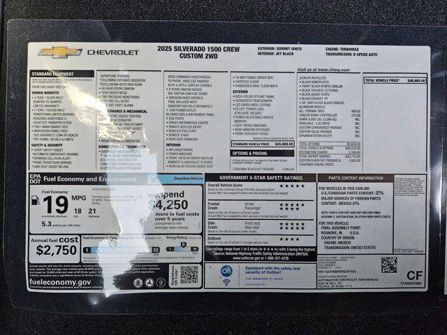 new 2025 Chevrolet Silverado 1500 car, priced at $38,990