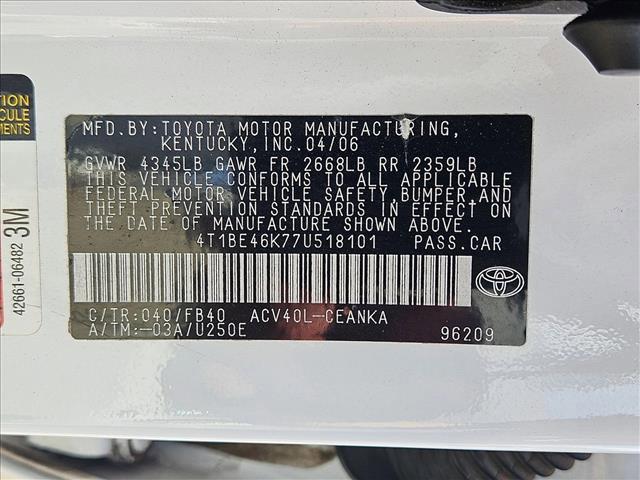 used 2007 Toyota Camry car, priced at $5,492