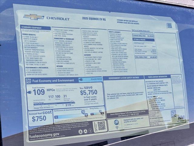 new 2025 Chevrolet Equinox EV car, priced at $34,990