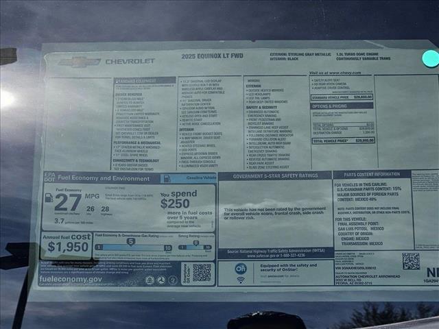 new 2025 Chevrolet Equinox car, priced at $25,990