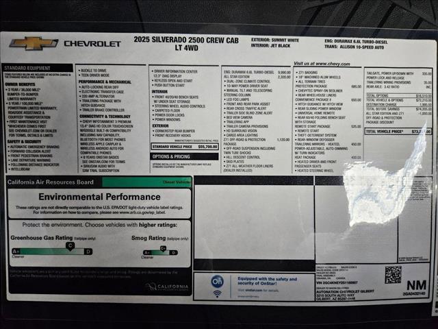 new 2025 Chevrolet Silverado 2500 car, priced at $65,240