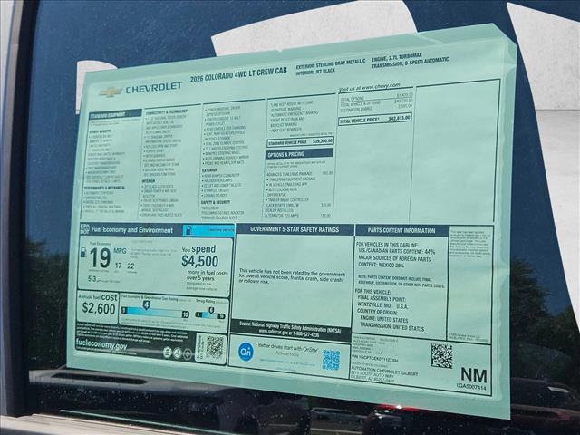 new 2026 Chevrolet Colorado car, priced at $36,990