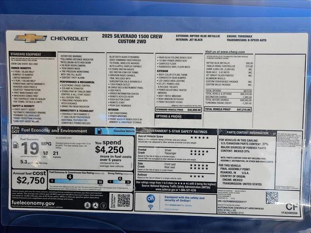 new 2025 Chevrolet Silverado 1500 car, priced at $34,990