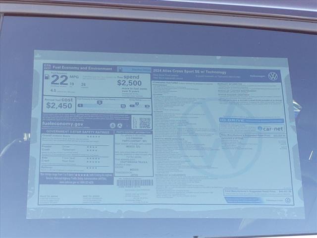 new 2024 Volkswagen Atlas Cross Sport car, priced at $41,931