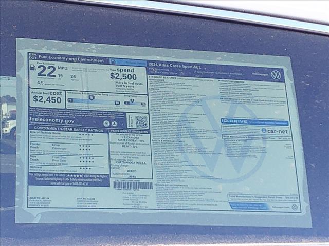 new 2024 Volkswagen Atlas Cross Sport car, priced at $47,503