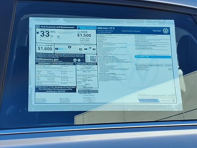 new 2025 Volkswagen Jetta car, priced at $24,220