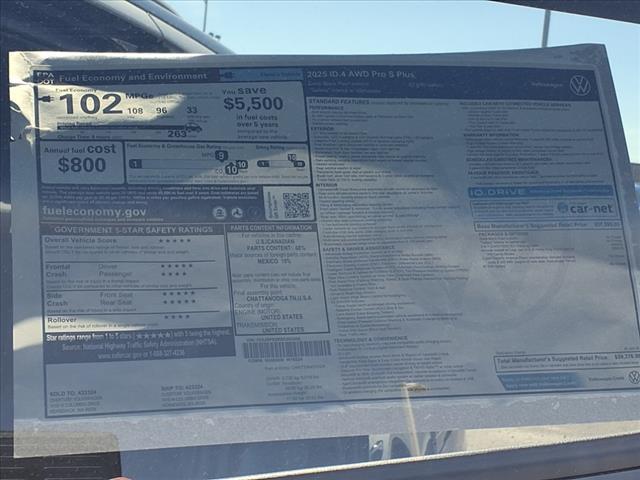 new 2025 Volkswagen ID.4 car, priced at $59,376