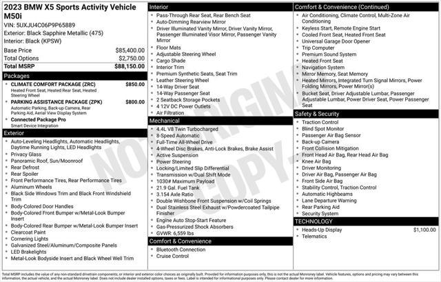 used 2023 BMW X5 car, priced at $68,054