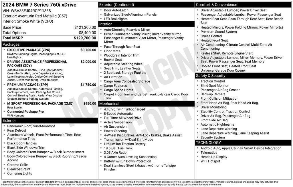 used 2024 BMW 760 car, priced at $84,949