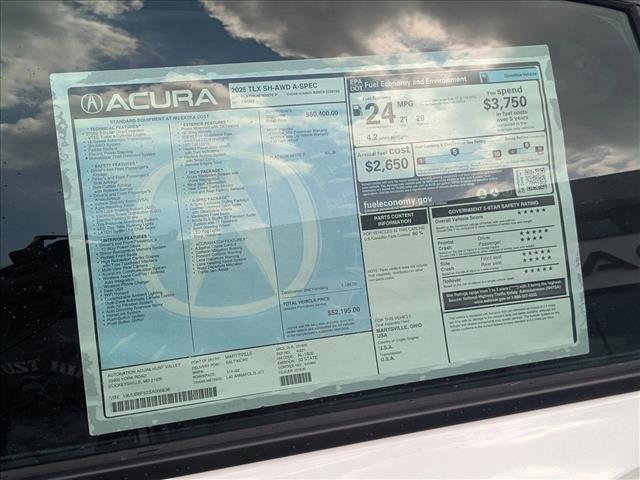 new 2025 Acura TLX car, priced at $49,646