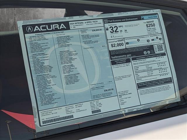 new 2024 Acura Integra car, priced at $37,128