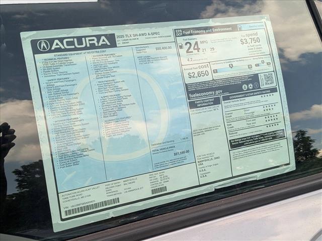 new 2025 Acura TLX car, priced at $49,075