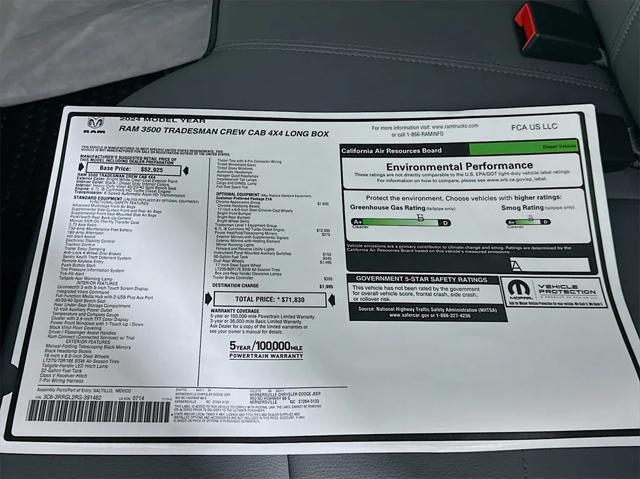 new 2024 Ram 3500 car, priced at $61,203