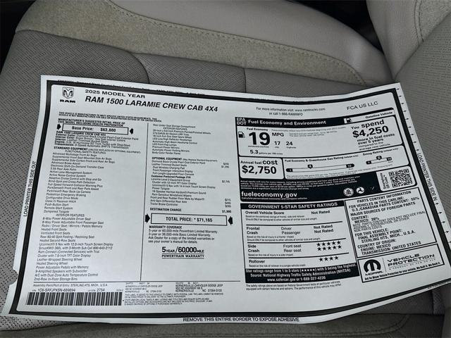 new 2025 Ram 1500 car, priced at $57,774