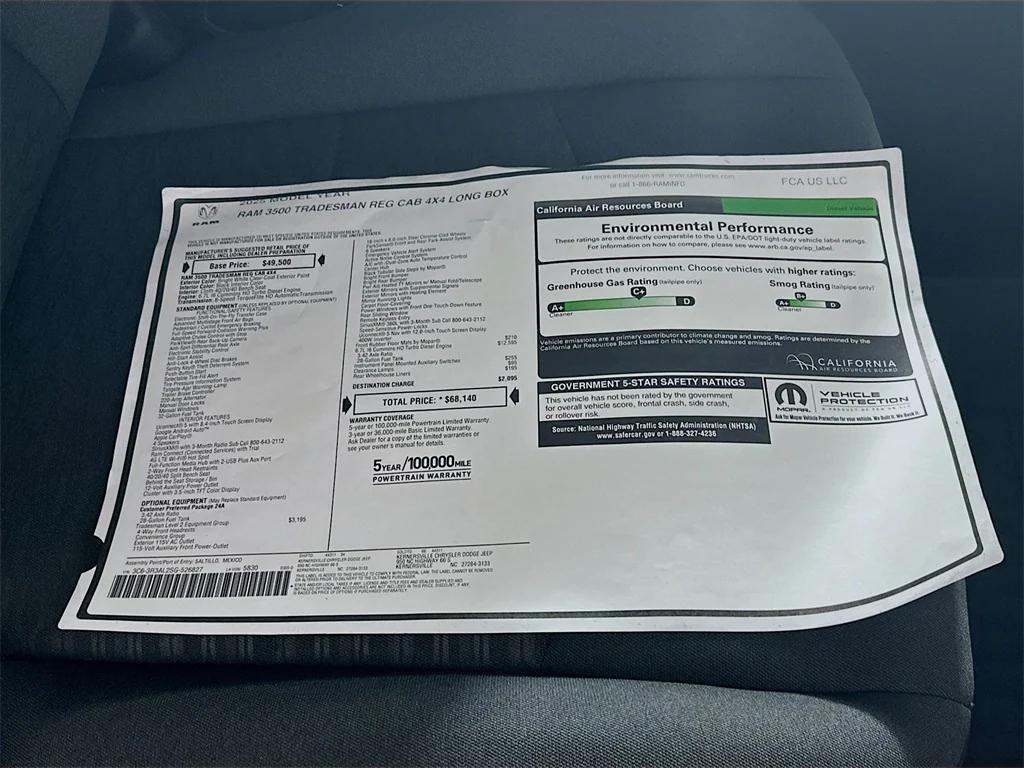 new 2025 Ram 3500 car, priced at $58,485