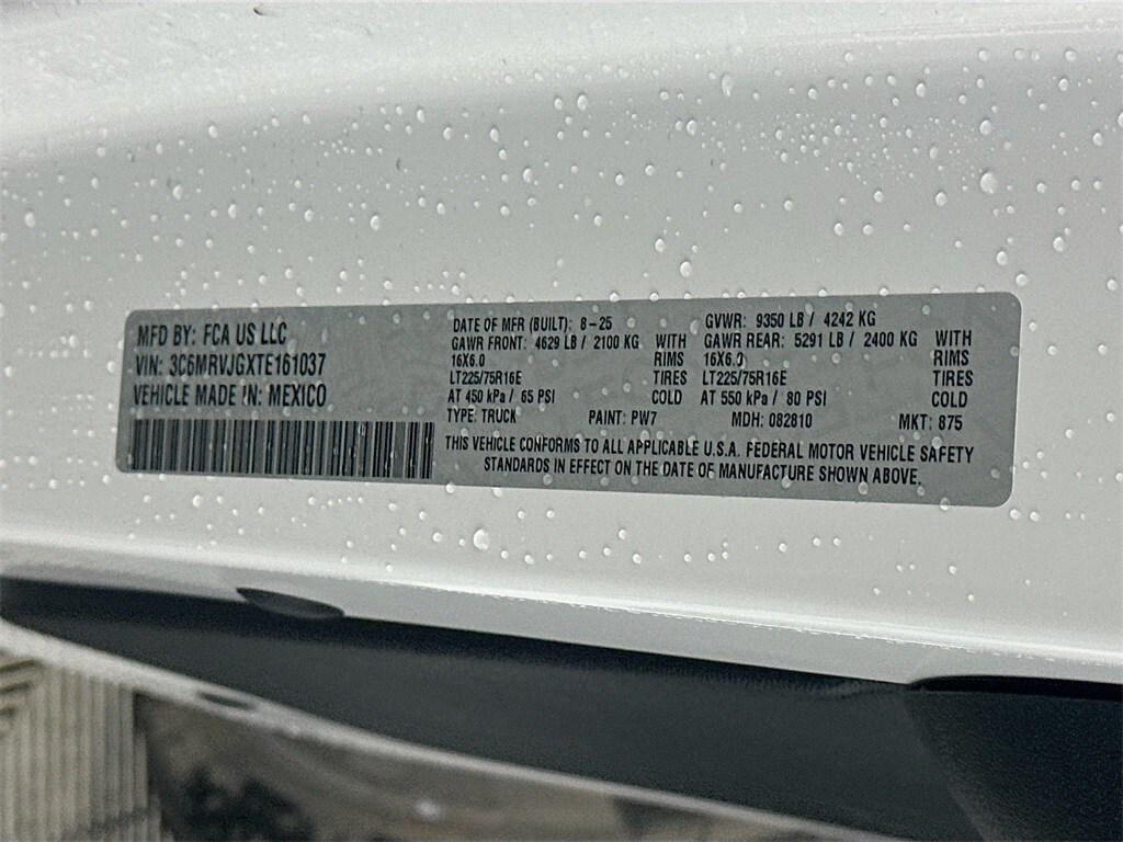 new 2026 Ram ProMaster 3500 car, priced at $61,300