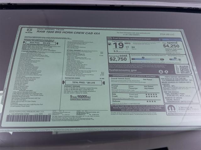 new 2025 Ram 1500 car, priced at $46,849