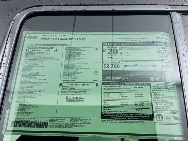 new 2024 Jeep Wrangler car, priced at $43,266