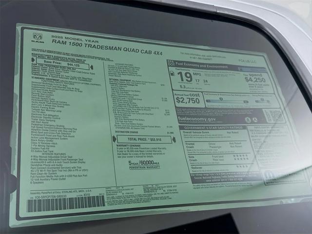 new 2025 Ram 1500 car, priced at $42,369