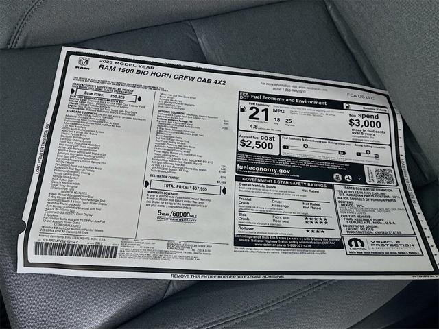new 2025 Ram 1500 car, priced at $45,355