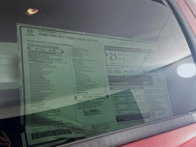 new 2025 Ram 1500 car, priced at $46,260